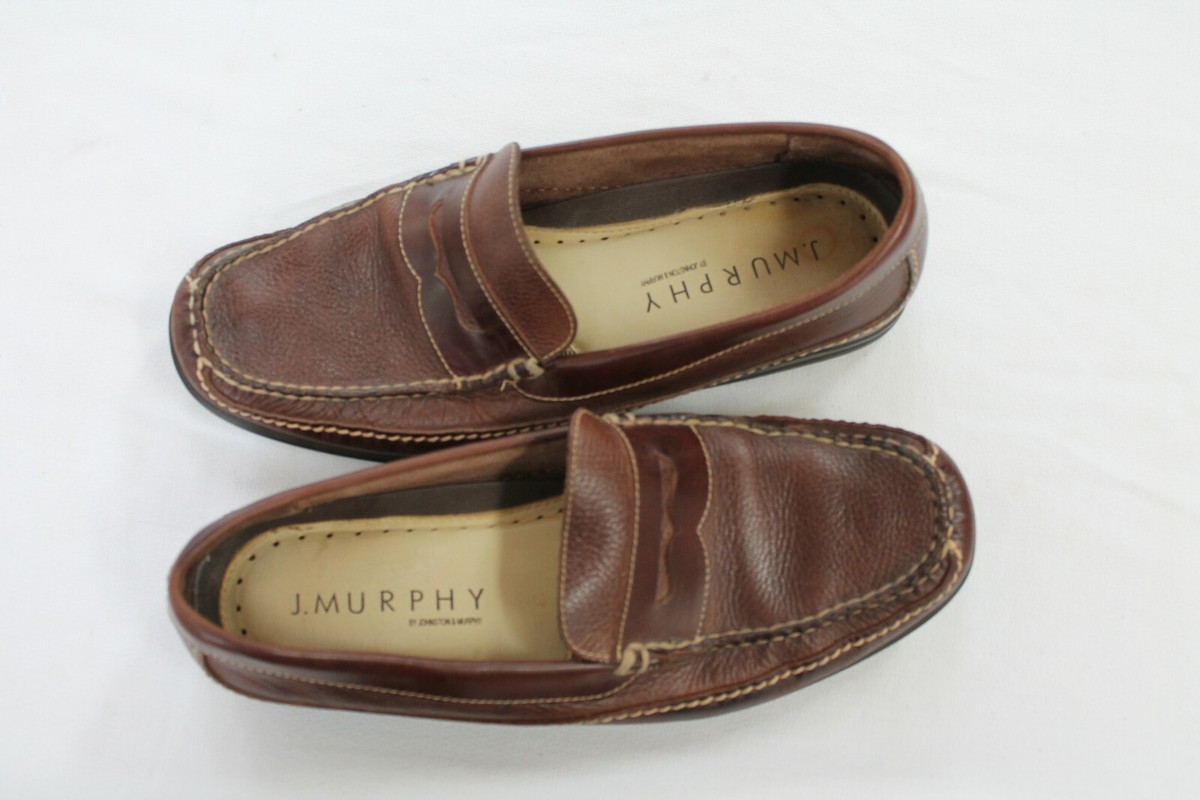 Johnston & Murphy J&M Flex Mens 10.5 Brown Leather Loafers Driving Shoes Slip On Johnston & Murphy J&M Flex Brown leather loafers Men main image 3