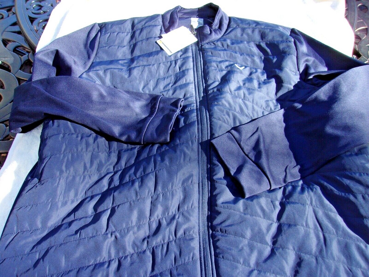 NWT Callaway zippered jacket, navy blue, or gray, men's M or XXL