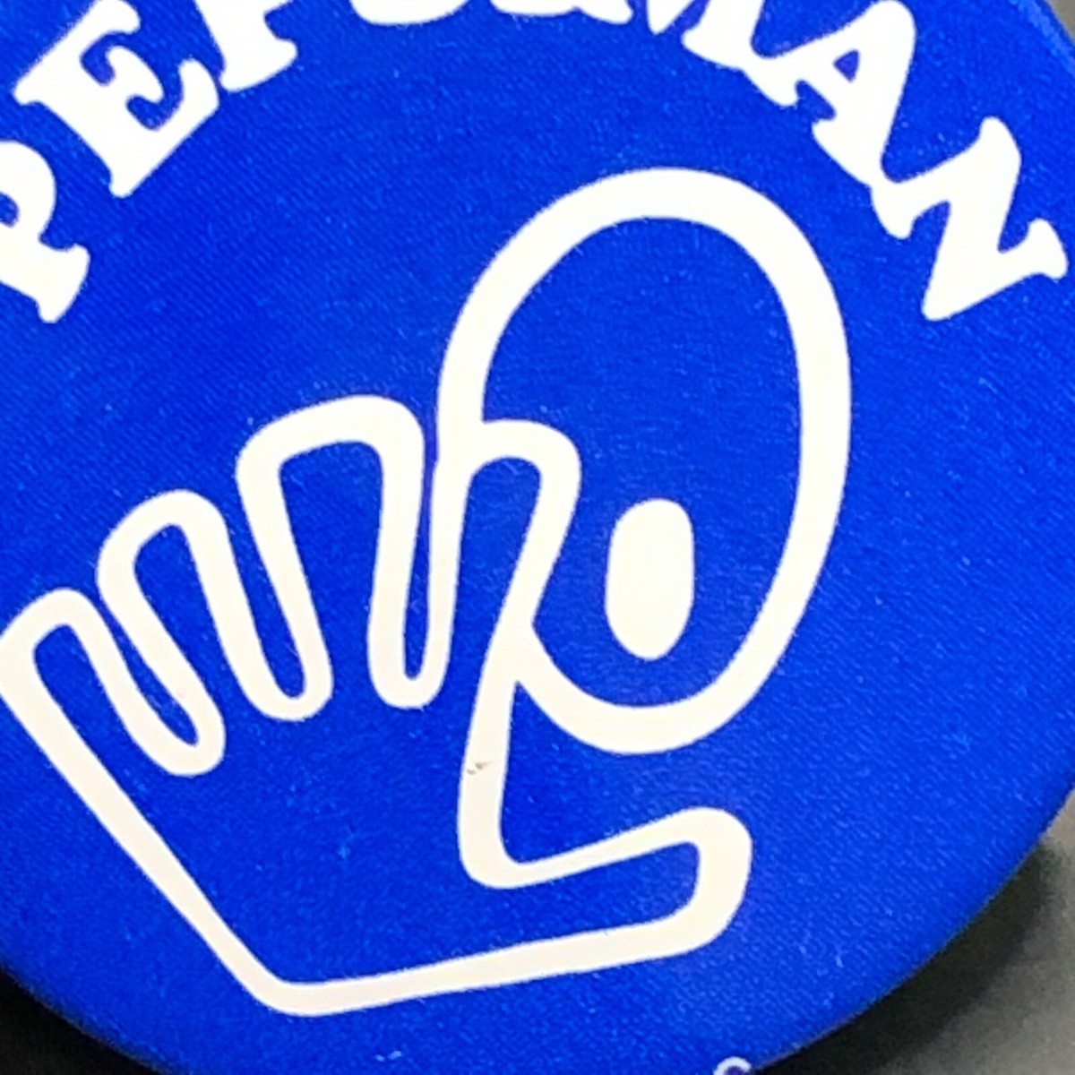 PEPSI Vintage Can Badge PinBack Button PEPSIMAN Japan