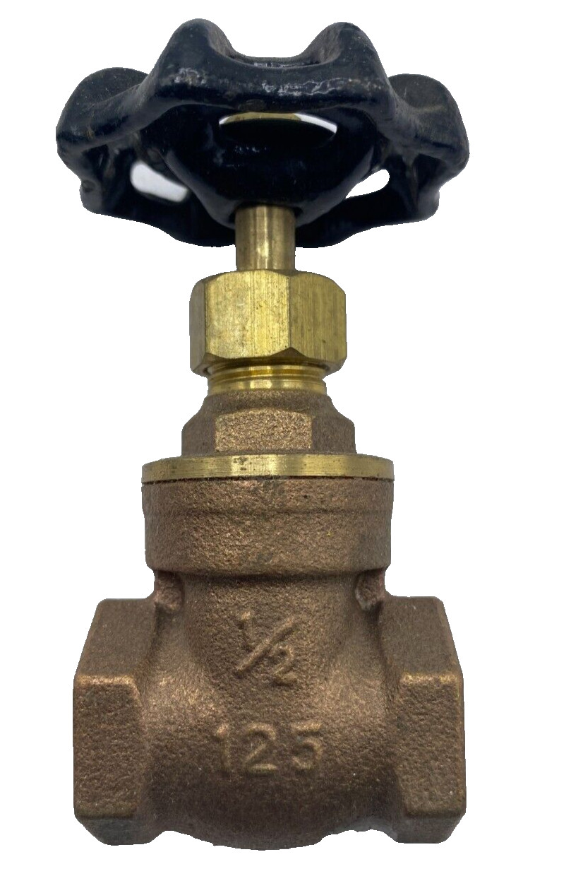 GODDARD 1/2" 125 BRASS GATE VALVE 125 WSP, 200 WOG🔔