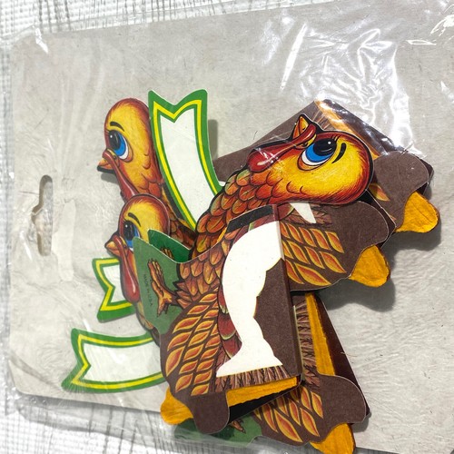Thanksgiving Beistle Honeycomb Decorations Turkey Table Shelf Decor Vintage New - Picture 5 of 10
