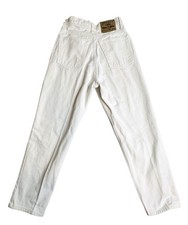 Vintage Jordache Basic Denim Jeans Girls 9/10 White Straight 100 Cotton Pants