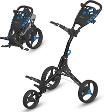 Lightweight Foldable Aluminum Push-Pull Golf Cart   Compact Folding Trolley