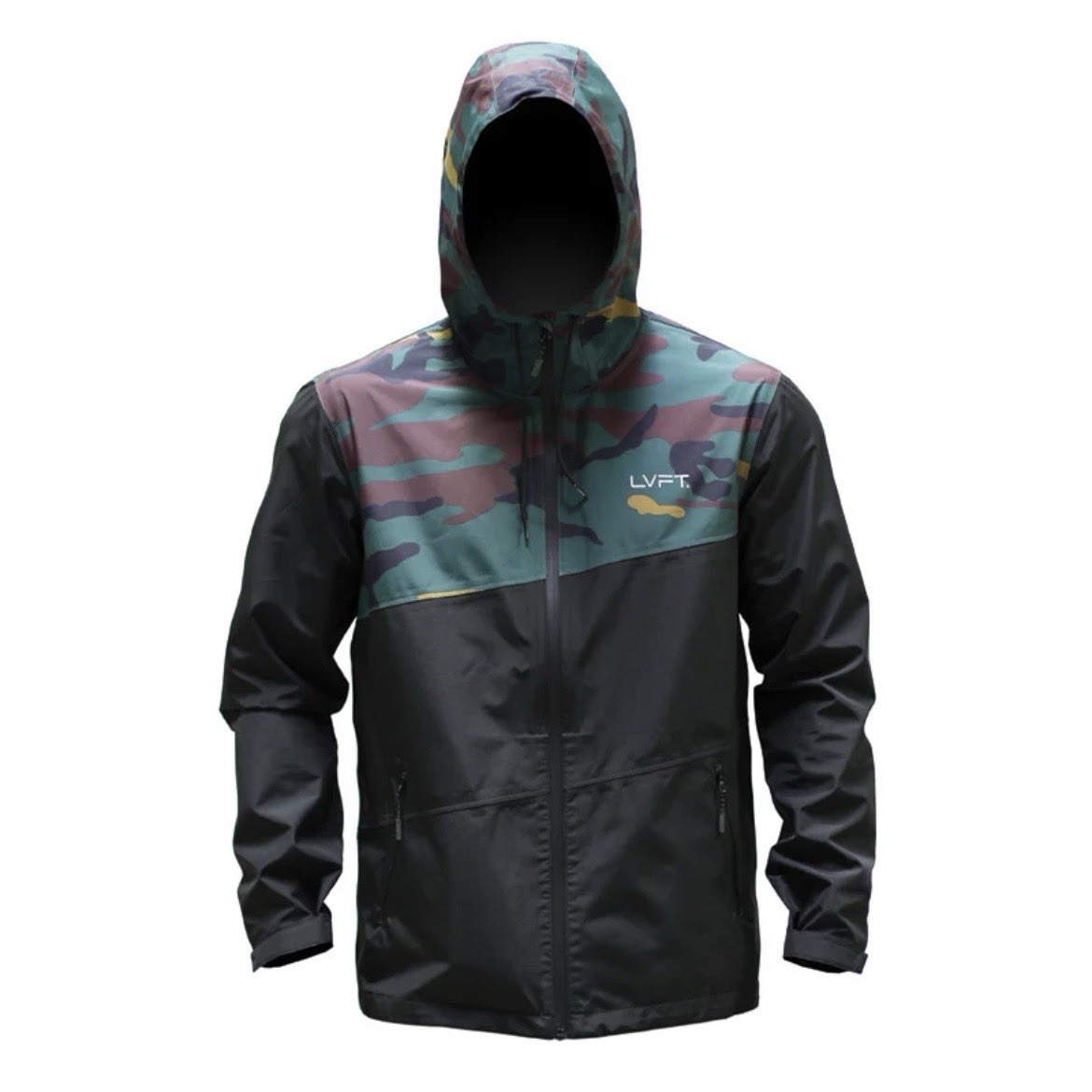 Live Fit Apparel LVFT Recon Tech Jacket Men’s Large Black/ Green Camo