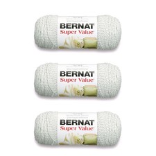 Bernat Super Value Gray Ragg Yarn - 3 Pack of 198g/7oz - 3 Pack, 