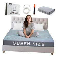 Grounding Sheets Size, 95 Organic Cotton  Luxury 5 Pure Silver Queen Gray