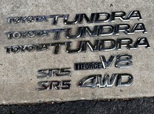 2000-2006 Toyota Tundra Side Rear Chrome Emblems Oem Gen 1 Trd Sr5