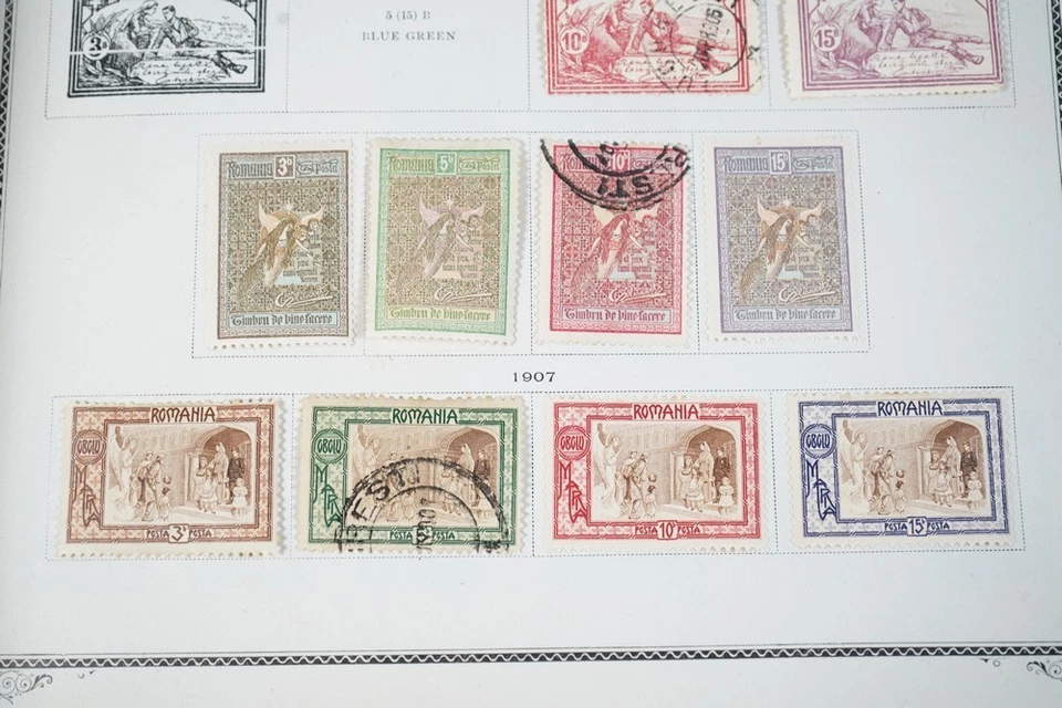 ROMANIA & TURKEY 1860s-1940s COLLECTION OF NEARLY 600 STAMPS IN SCOTT ALBUM - Image 3 of 4