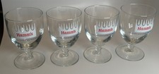 VTG Lot of 4 Hamm's White Pine Tree Beer Goblet Glass Pub 10oz