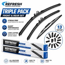 Aero Flat Front Rear Wiper Blades Set 24" 20" For Hyundai ix55 2008-on