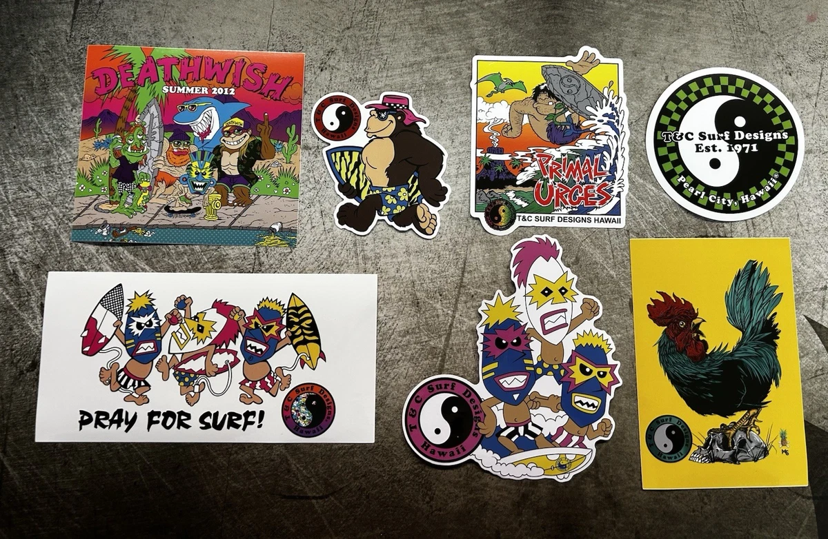 T C Surf Sticker In Surfing Decals, Patches & Stickers for sale | eBay