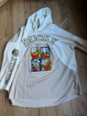 DUCKY Hoodie Tencel Viskose Oversize 42 46 weich Pop Art Donald Duck Kapuze