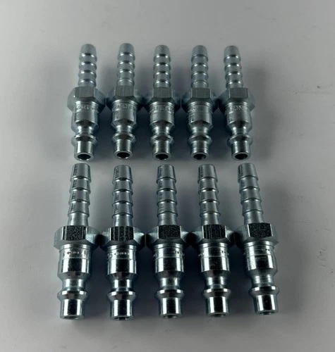 Milton 736-6 M-Style Air Hose Plug 3/8” Barb Steel Pack of 10