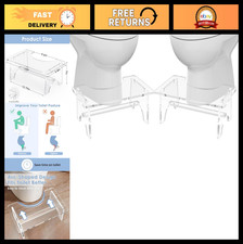 2 Pcs Acrylic Squatting Toilet Stool Set - 7 Inch Non-Slip Foot Rest for Bathroo