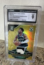 2024-25 Panini Totally Certified Materials Gold Giannis /10 CGC Mint 9