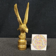Vintage Eagle Solid Brass Lamp Screw In Finial