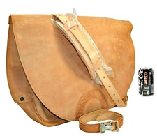 NEW Mint Vintage Merit 1968 US Postal Mailbag British Tan Leather Messenger Bag