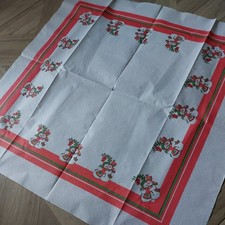 True Vintage Christmas Table Cover Paper Table Cloth - retro Snowman design