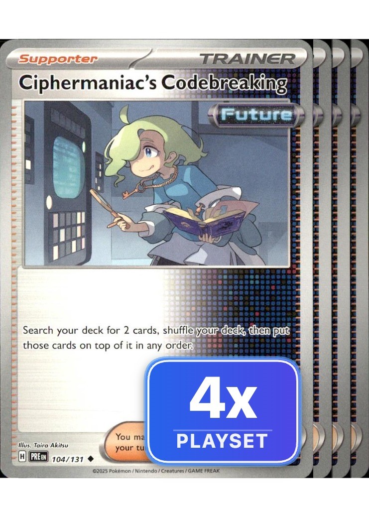 CIPHERMANIAC'S CODEBREAKING 104/131 PRISMATIC EVOLUTIONS LP PLAYSET 4X