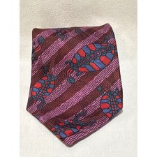Desert Designs Doonainngarra Aboriginal Art Silk Tie Purple Burgundy Made in USA