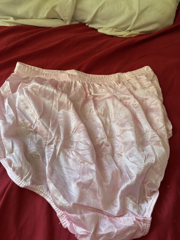 1-Lingerie Pink Soft Nylon Full Brief Panties Women Underwear Size XL   New
