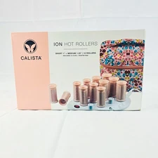 💨 Calista Ion Hot Rollers Set 12pc Short & Medium 1–1.25in Curlers w/ Clips