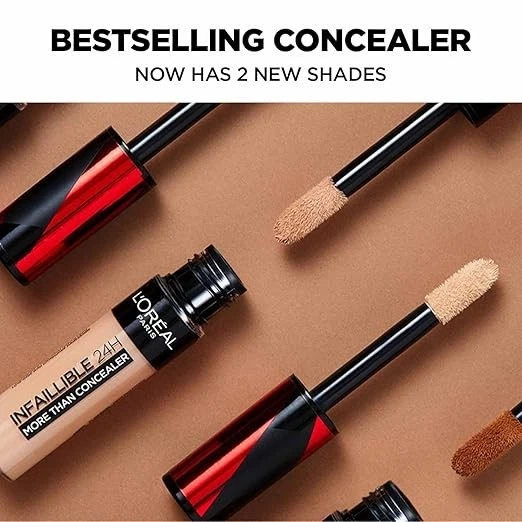L'Oreal Paris Infallible Full Coverage Concealer, High Cover, Longwear, Waterpro - Image 3 of 4