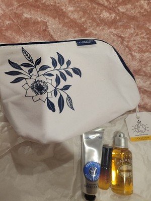 L'Occitane 3pc Floral Giftset Hand Cream Shower Oil Reset Nuit Serum