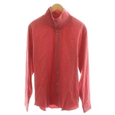 HERMES Long Sleeve Cotton Cashmere Shirt Red Size 15 3/4 Men's