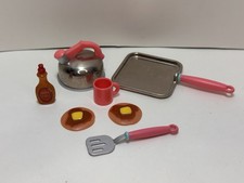 Tyco Kitchen Littles Pancakes And Syrup Set Doll Sized Barbie Food Complete