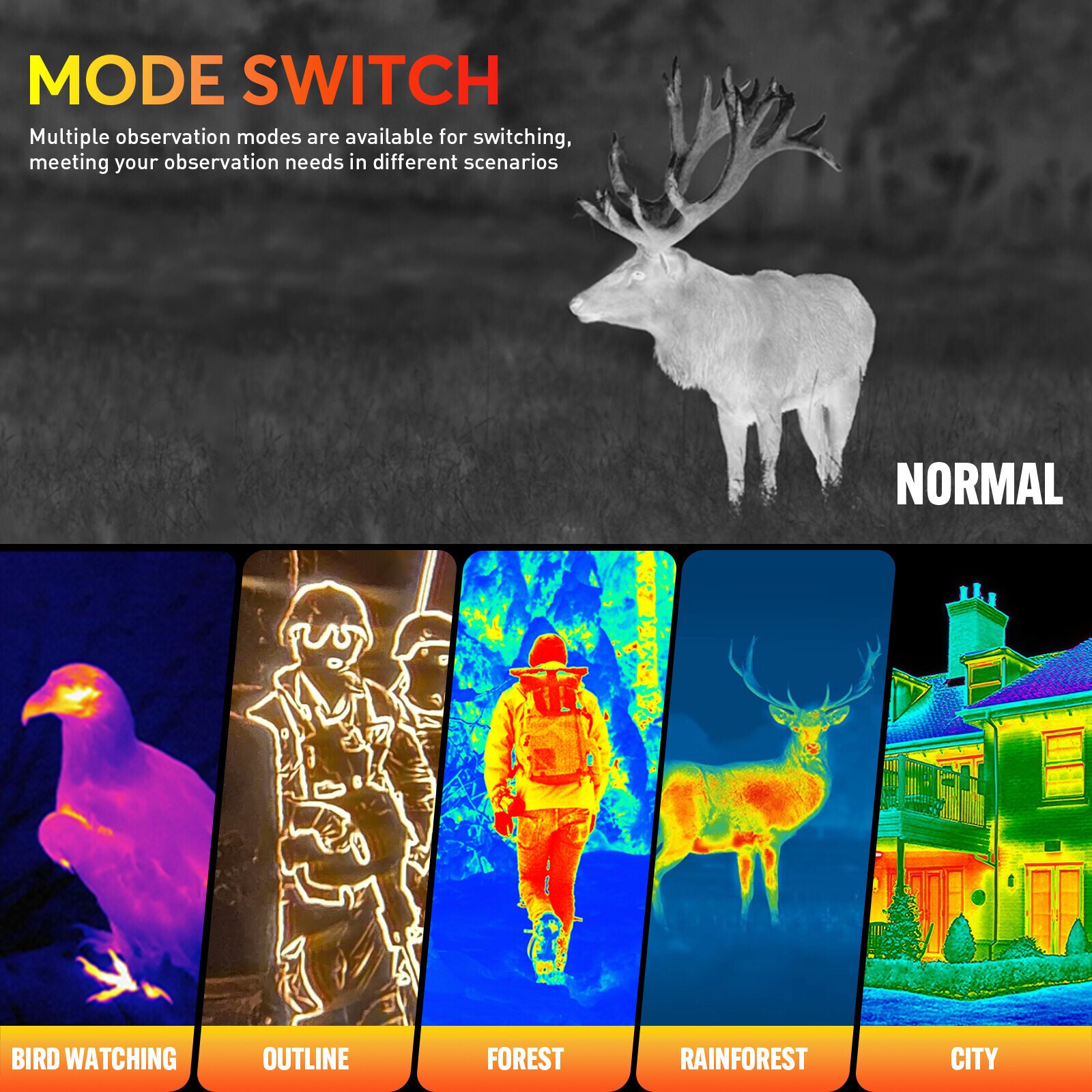 Thermal Monocular AI 384x288 8X Zoom Handheld Thermal Imaging Scope for Hunting