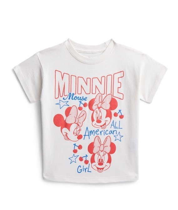 Minnie Mouse Girls White Graphic Toddler Short Sleeve T Shirt Size 5T NWT