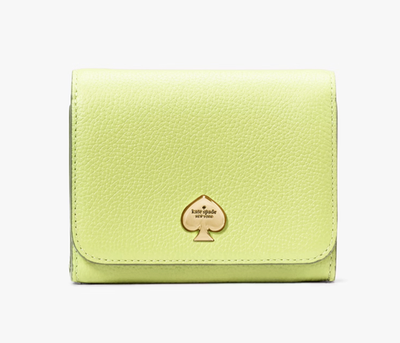 わかlil New Kate Spade Kayla Small L-Zip Wallet Leather Lime Slushy | eBay