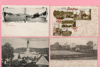 4 postcard: greetings from Schäftlarn; Pullach Starnberg Wolfratshausen Grünwald Munich