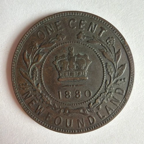 Photo of a 1880 Newfoundland Large Cent from an eBay listing that sold on Apr 26, 2026