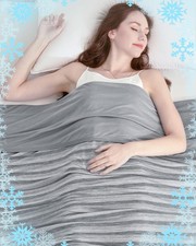 Cooling Throw Blanket for Hot Sleepers,Double Sided Cold Effect, Lightweight ...