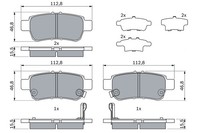 Bosch 0 986 494 964 Bremsscheiben-BremsbeläGe-Kit Honda 43022-SHJ-A00