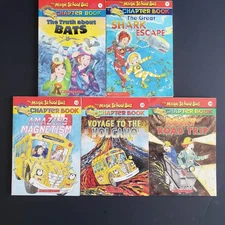 The Magic School Bus Chapter Book Lot #1, 7, 12, 15, 20 Vintage Paperbacks