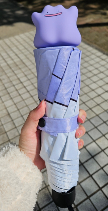 Pokémon Ditto Metamong Paraguas Plegable CU Pepero Promo Corea 2025 (Sellado)