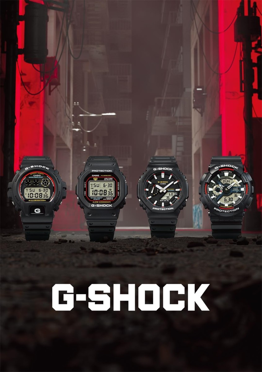 Unused CASIO G-SHOCK DW-5600RL-1JF Black Red Quartz Men Watch in