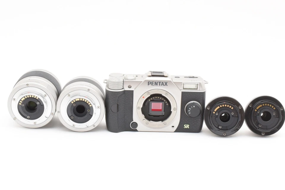 Pentax Q7 12.4 Mp Digital Kamera Silber Körper 4 Linse Set Exzellent Aus Japan - Bild 2 von 4