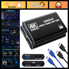 1080P 60FPS HDMI Capture Card, USB 3.0 Video Capture for Streaming, PS5, Xbox, P