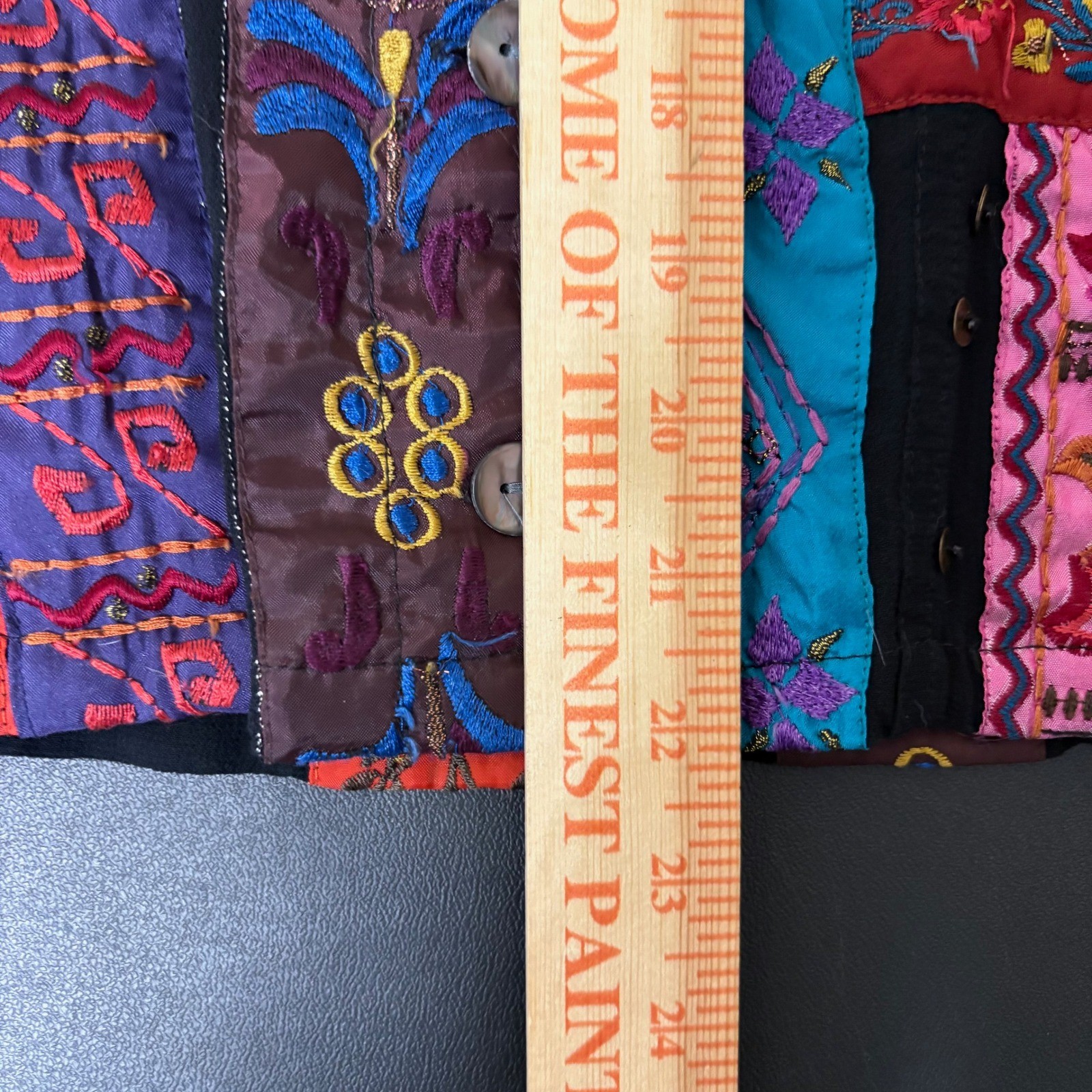 Chicos Patchwork Embroidered Button Jacket Womens… - image 11