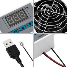 Digital Temp Controlled USB Fan 3 Speeds for Laptop For PC Router Audio Video