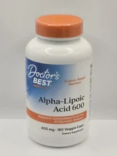 Doctor's Best Alpha-Lipoic Acid 600mg 180 Veggie Caps Exp. 07/2026