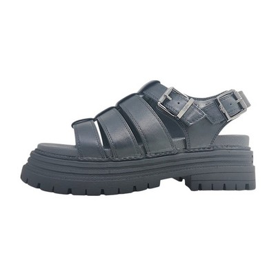 Buffalo Lennox Fisher Damenschuhe Sandalette Schwarz Freizeit