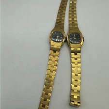 Vintage Timex Great Britian 18mm Manual Wind Watch Gold Plated set 2