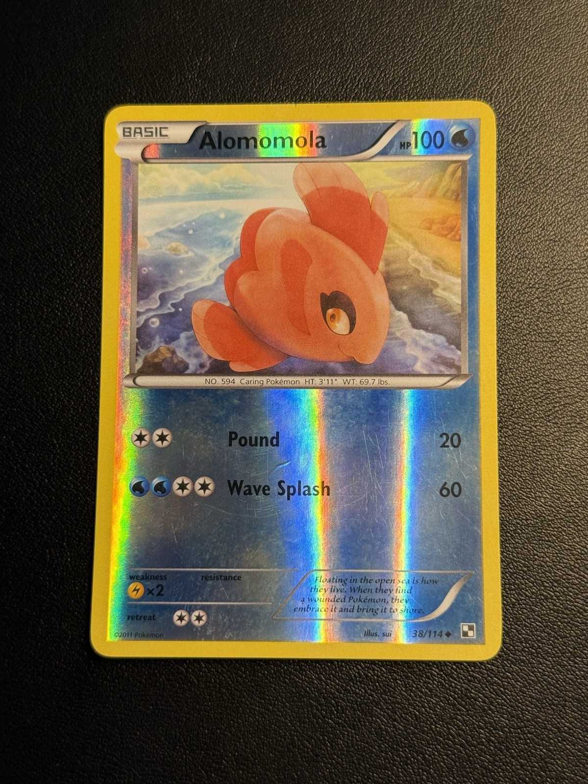Alomomola - 38/114 - Uncommon - Reverse Holo HP, English Pokemon Black and White