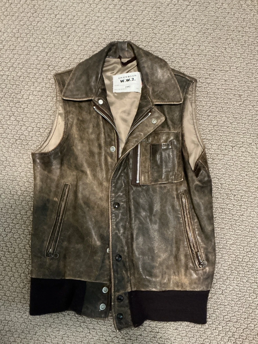 SCHOTT Vest Coats, Jackets & Vests Leather Outer Shell for Men for