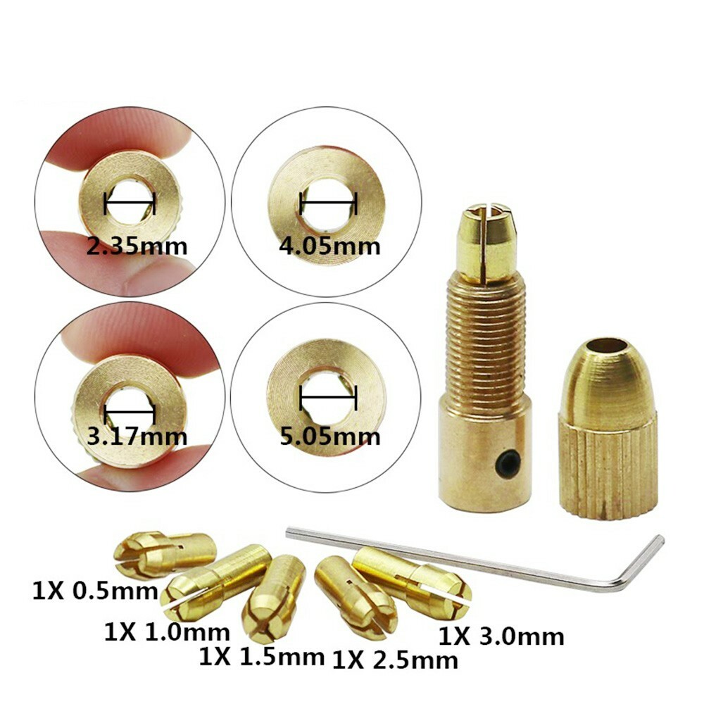 7pcs Copper 0.5-3.0mm Electric Drill 